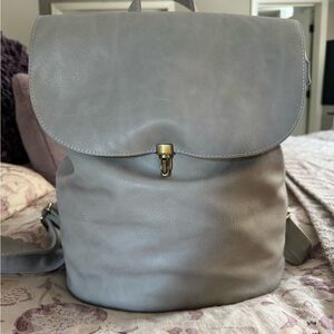 Women’s Backpack Joy Susan light grey Vegan Leather Colette  Backpack